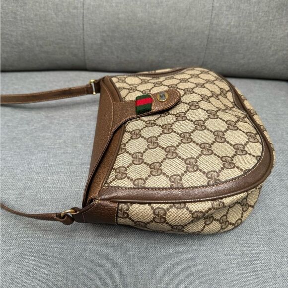 ✨GUCCI Sherry Line Beige Shoulder Bag Gold Hardware Leather | Authentic 1002056✨ - Picture 10 of 16